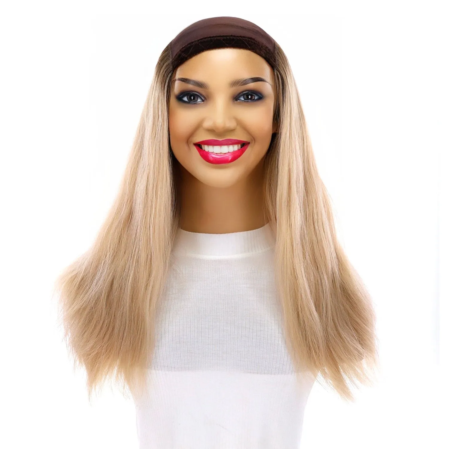 20" HatFall Wig Platinum Blonde Wavy