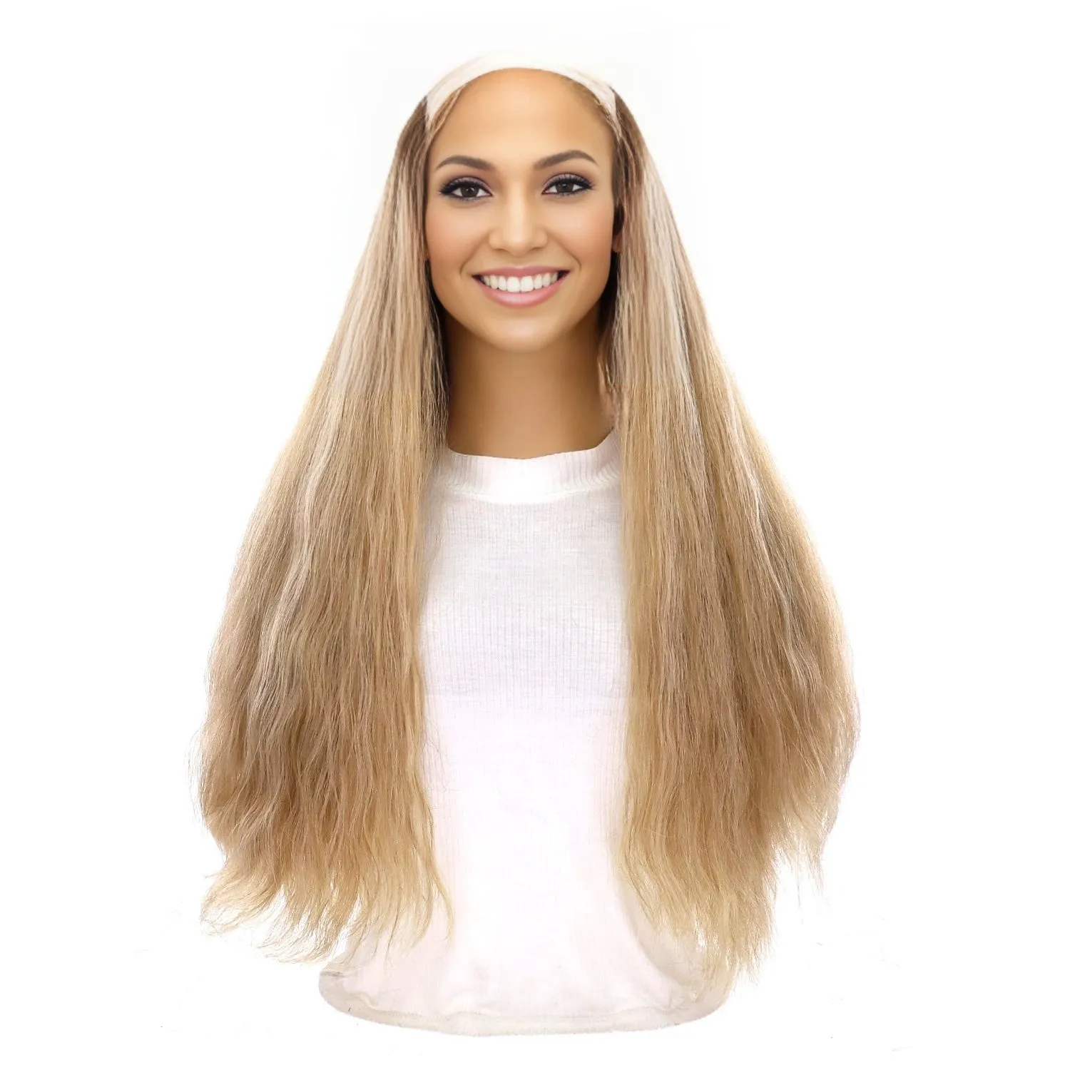 24" HatFall Wig Ash Blonde Wavy