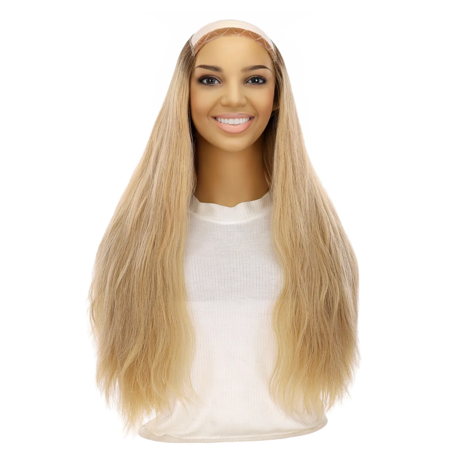 24" HatFall Wig Golden Blonde Wavy