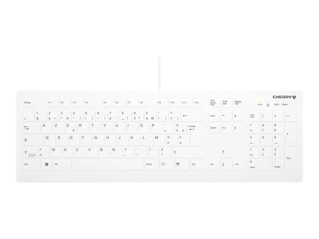 Active Key AK-C8112 - Keyboard - medical - 100% - full size - washable - USB - AZERTY - French - key switch: CHERRY SX - white AK-C8112-US-W/FR