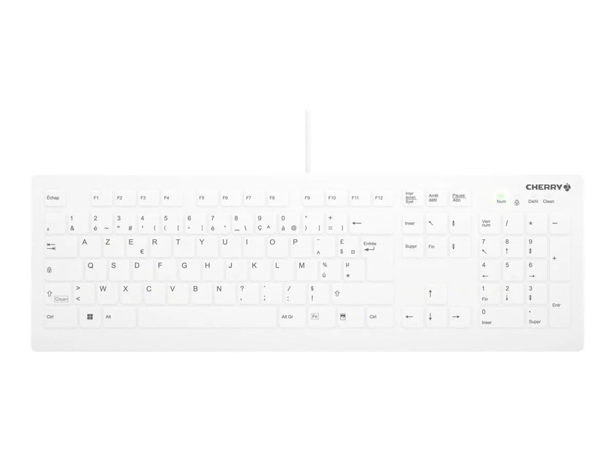 Active Key AK-C8112 - Keyboard - medical - 100% - full size - washable - USB - AZERTY - French - key switch: CHERRY SX - white AK-C8112-US-W/FR