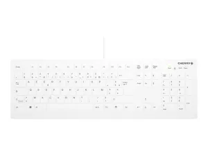 Active Key AK-C8112 - Keyboard - medical - 100% - full size - washable - USB - AZERTY - French - key switch: CHERRY SX - white AK-C8112-US-W/FR