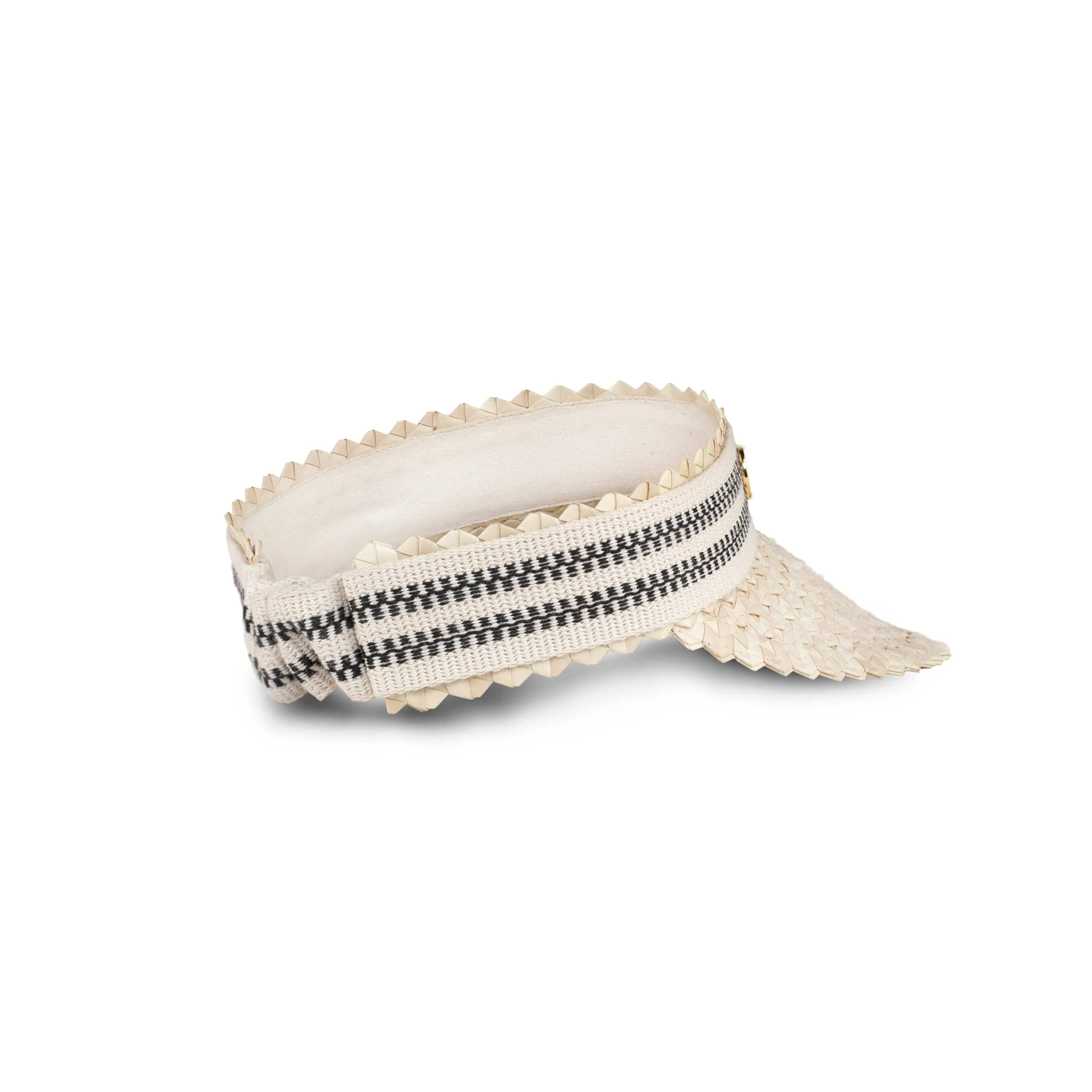 Amed Handwoven  Sun Visor | Natural & Black
