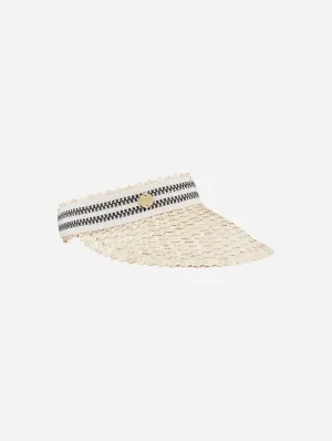 Amed Handwoven  Sun Visor | Natural & Black