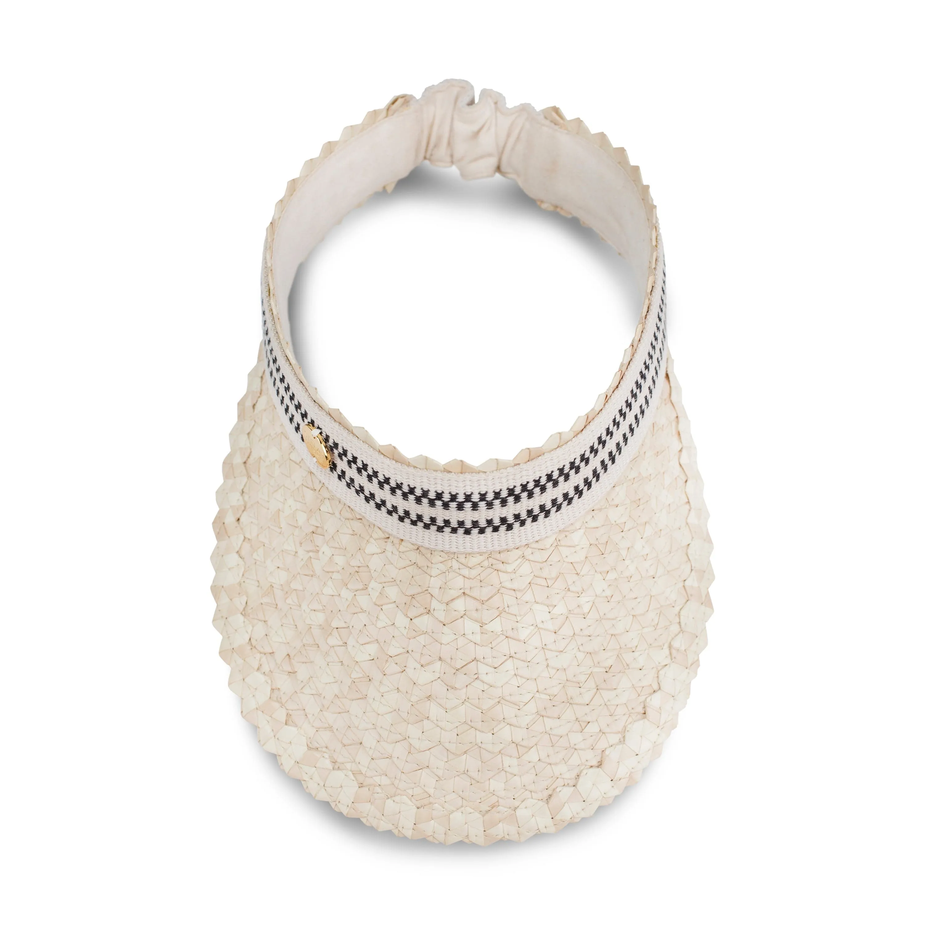 Amed Handwoven  Sun Visor | Natural & Black