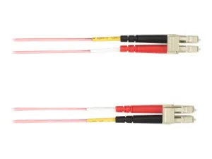 Black Box - Patch cable - LC multi-mode (M) to LC multi-mode (M) - 2 m - fiber optic - duplex - OM4 - plenum - pink FOCMPM4-002M-LCLC-PK
