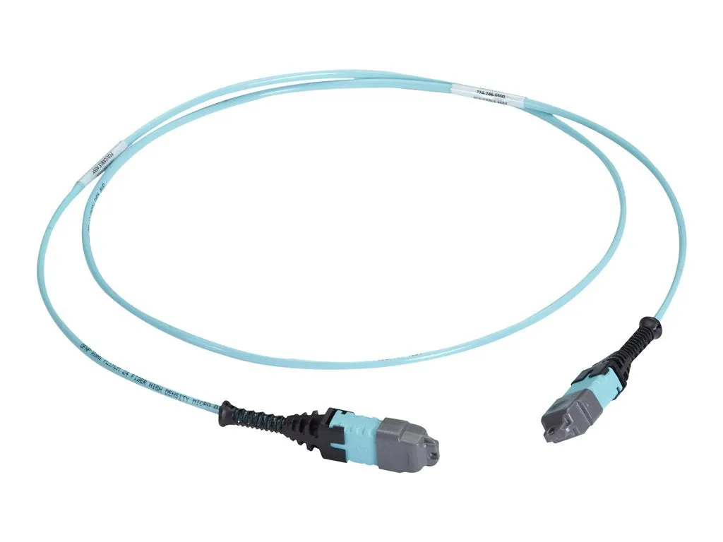 Black Box - Trunk cable - MTP/MPO type A multi-mode to MTP/MPO type A multi-mode - 15 m - 0.1 in - fiber optic - OM3 - OFNP - FOTC20M3MP12AQ-15R2