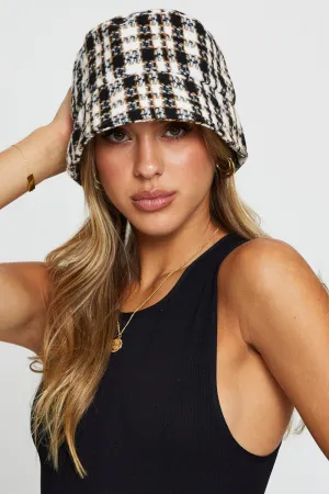 Black Plaid Bucket Hat