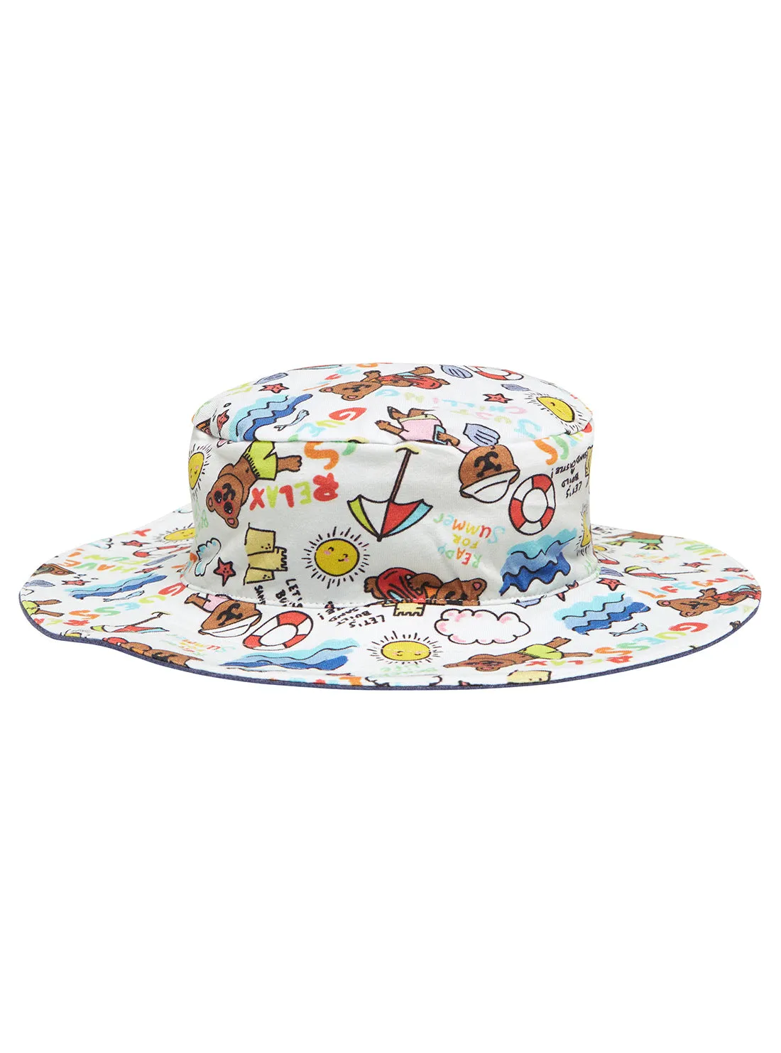 Blue Reversible Bear Hat (2-10)