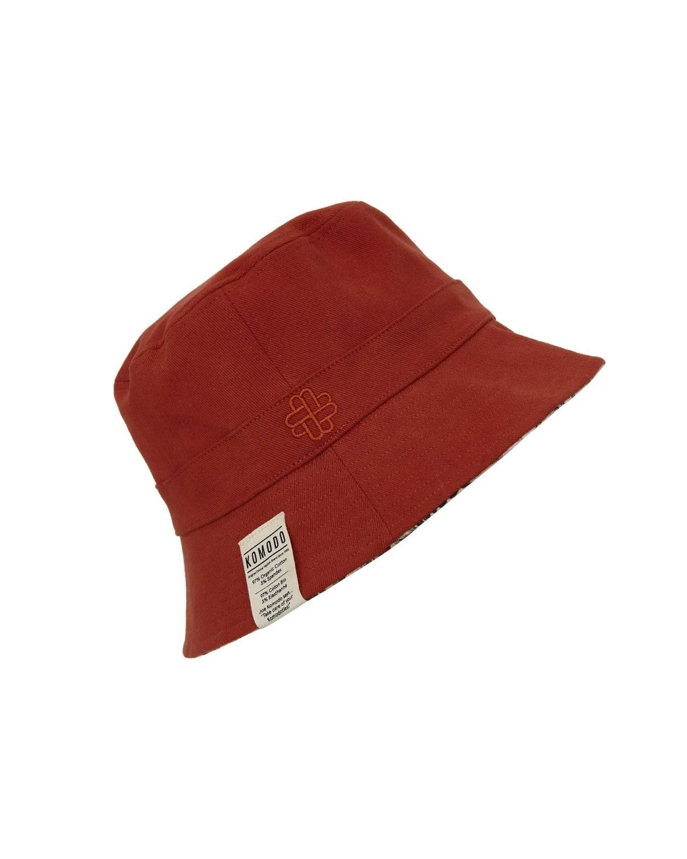 Bucky Organic Cotton Unisex Hat | Bali Print Reversible to Red