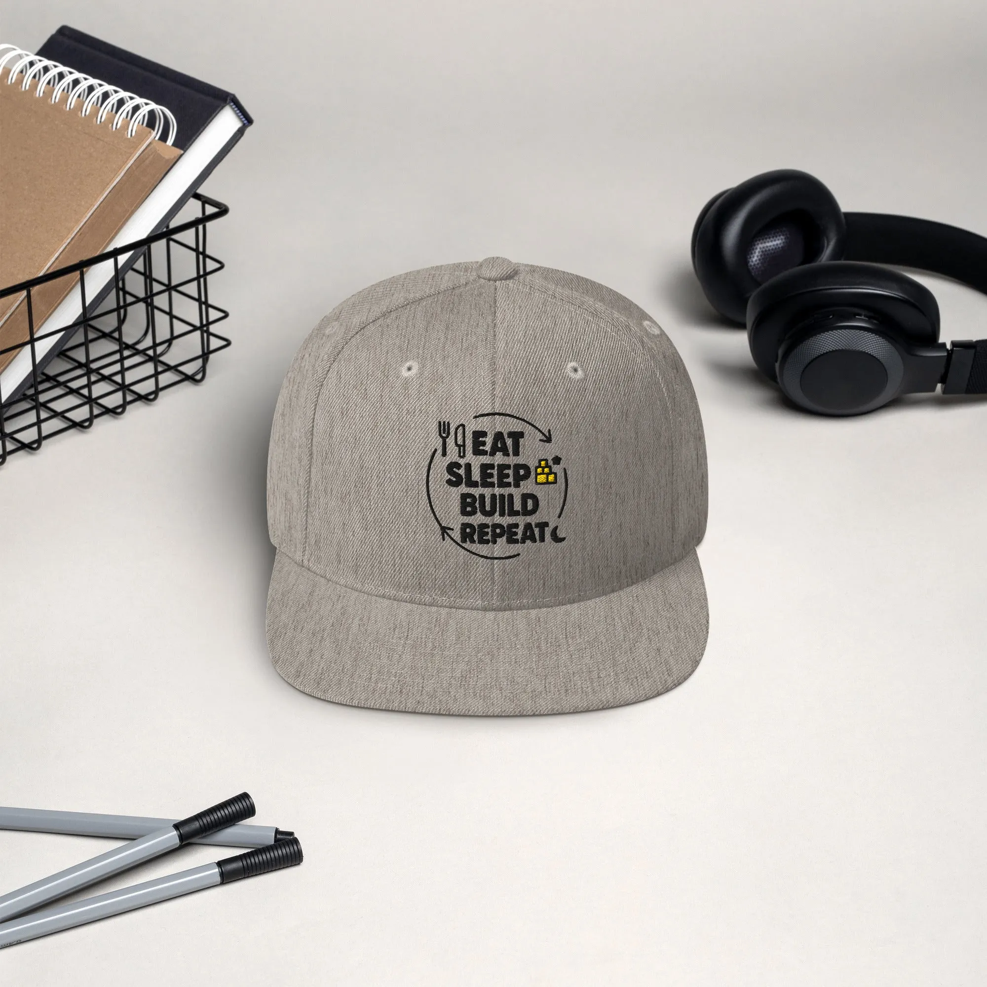 Eat. Sleep. Build. Repeat Hat