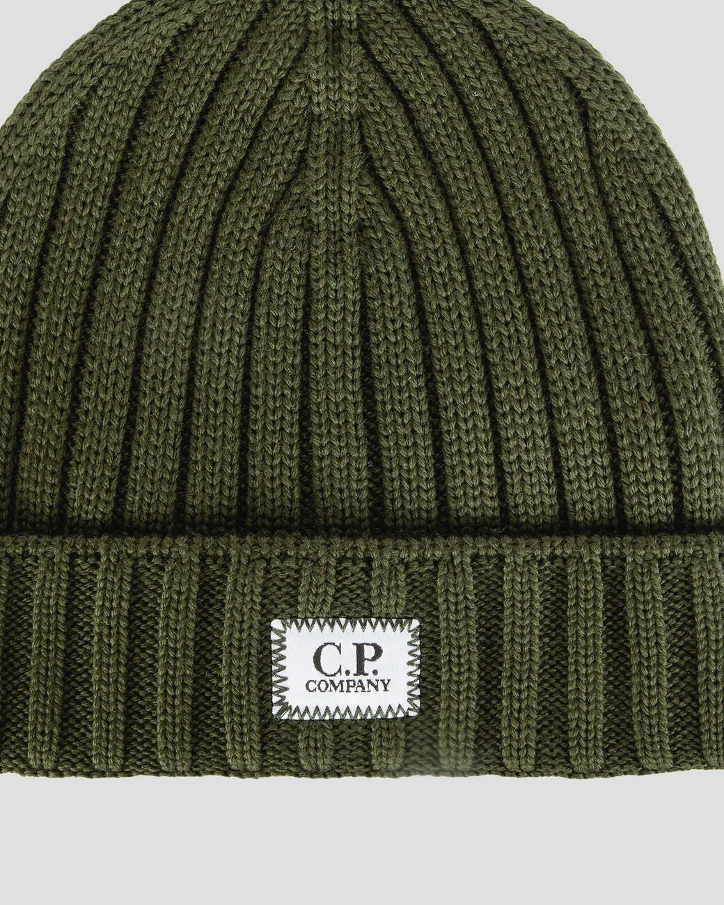 Extra Fine Merino Wool Logo Beanie IVY Green