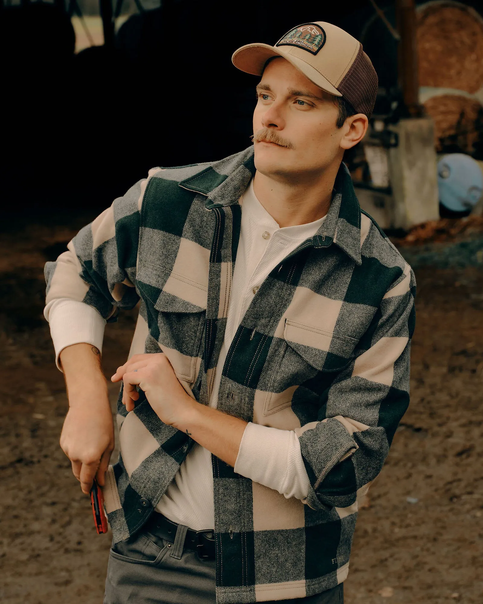 Filson Logger Mesh Cap - Wheat / Wood