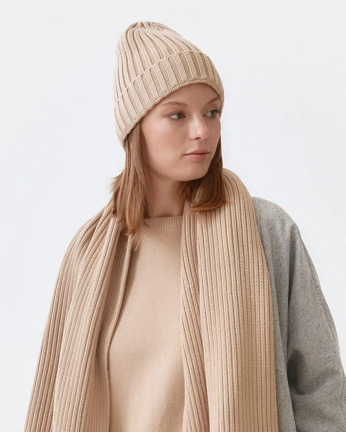 Knitted Organic Cotton Ribbed Hat | Multiple Colours