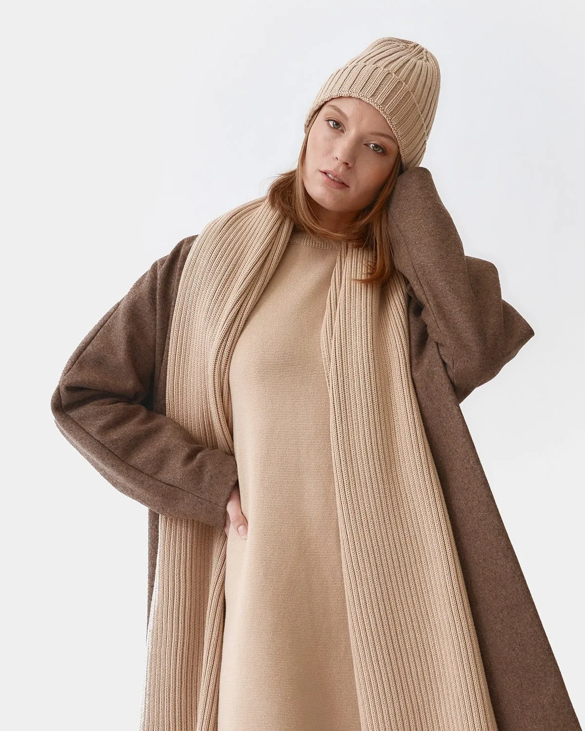 Knitted Organic Cotton Ribbed Hat | Multiple Colours