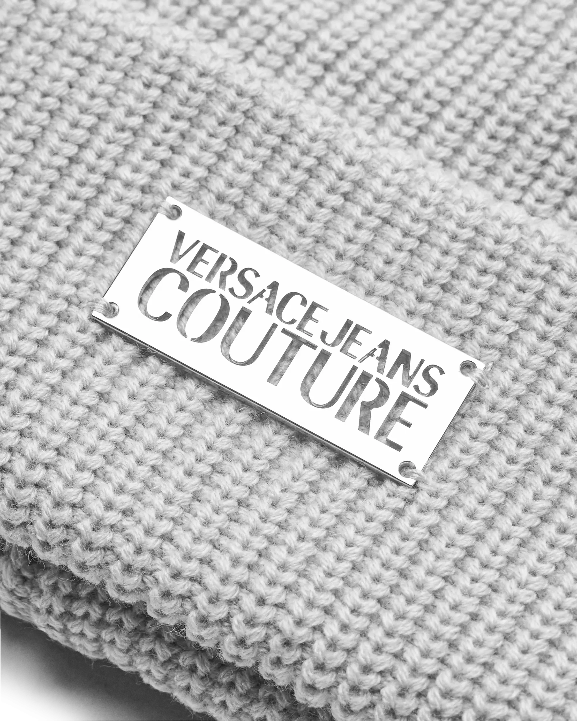 Logo Knit Ribbed Beanie