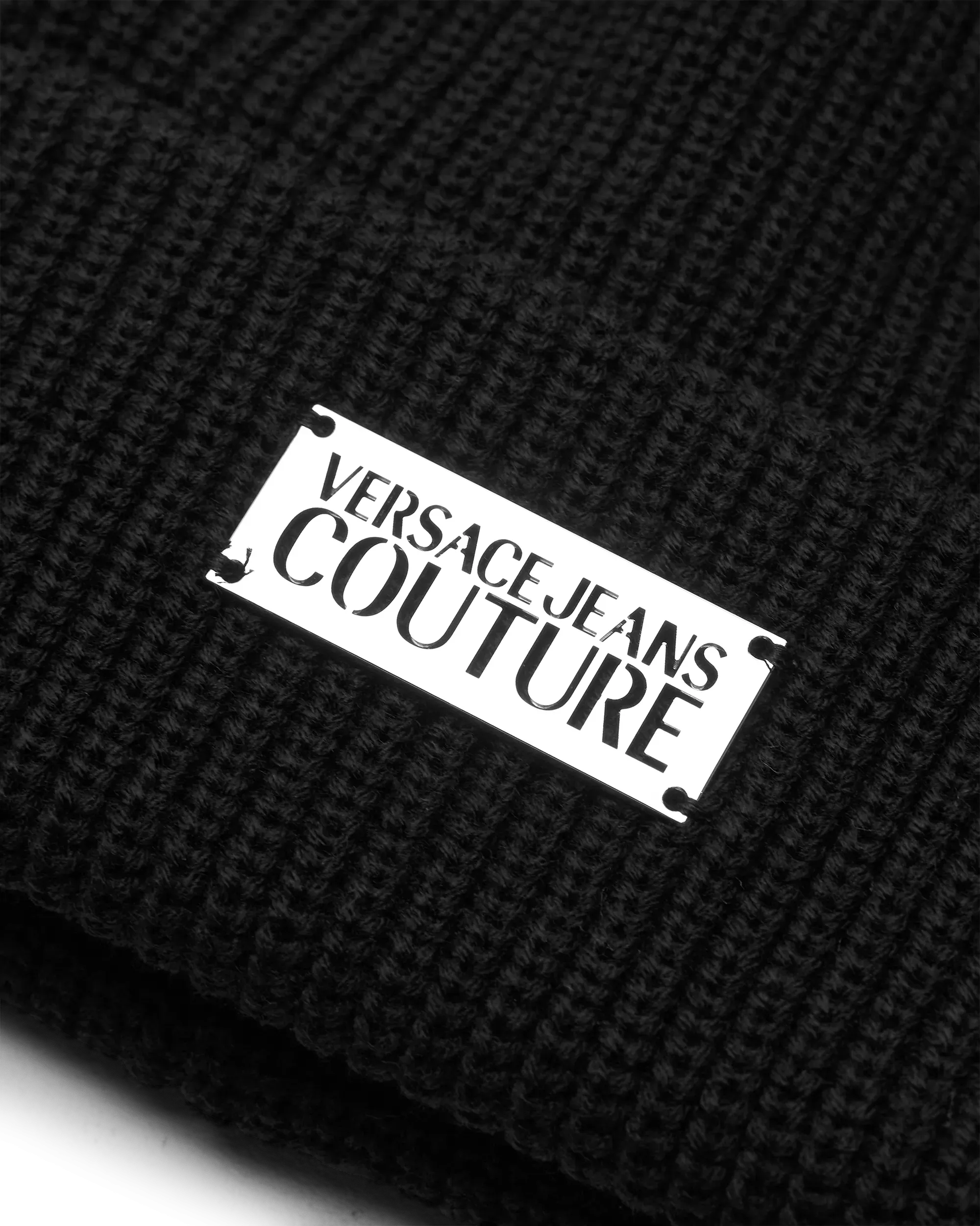 Logo Knit Ribbed Beanie