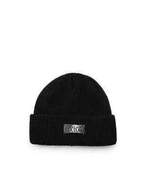 Logo Knit Ribbed Beanie