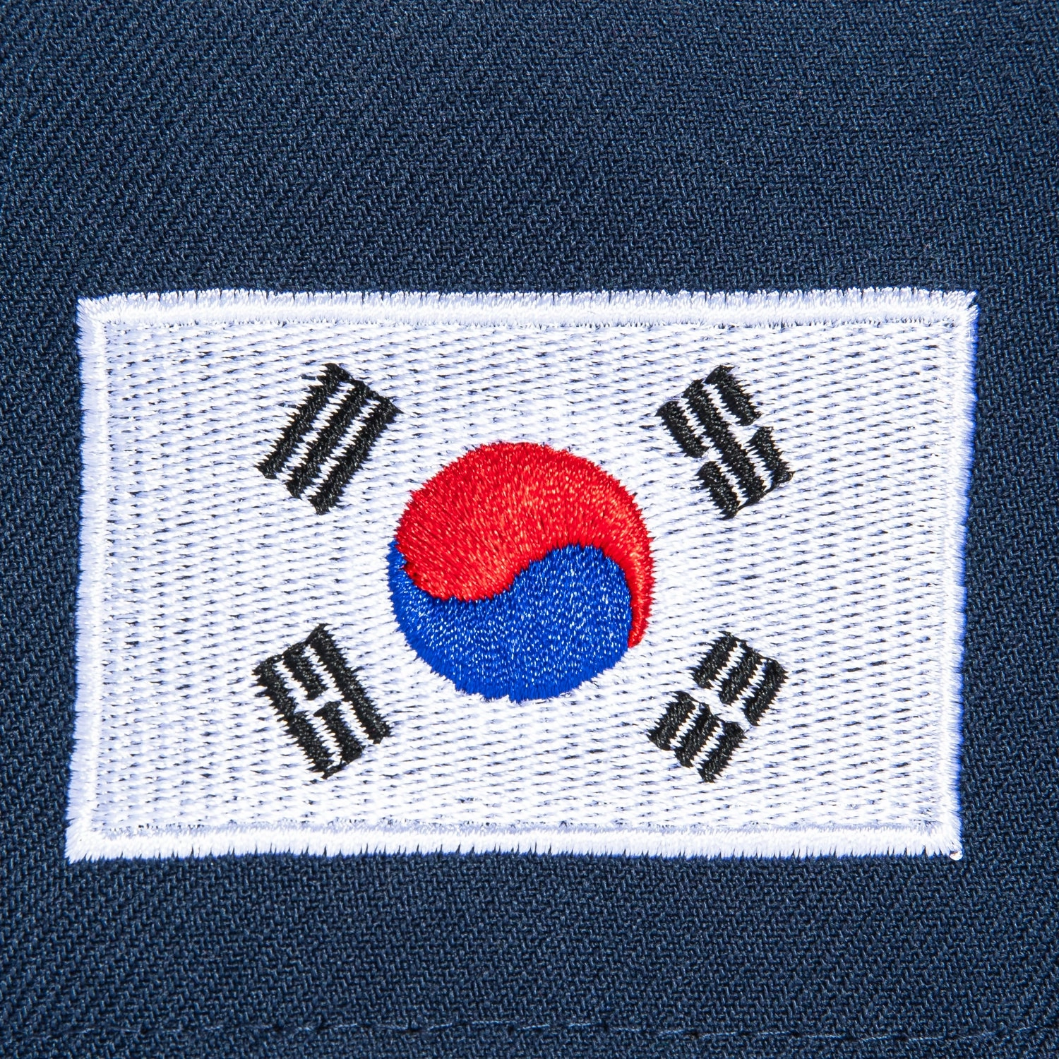 New Era 9Forty A-Frame Los Angeles Dodgers Korea Flag Patch Snapback Hat - Navy. White. Red