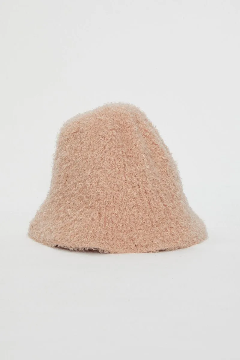 Pink Fuzzy Bucket Hat