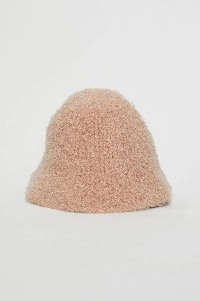 Pink Fuzzy Bucket Hat
