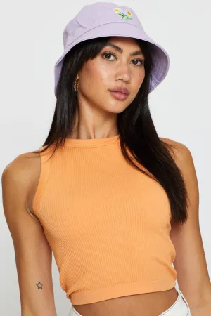 Purple Flower Bucket Hat