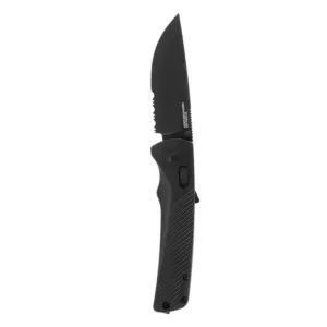 SOG Folding Knife - Flash AT Partially Serrated Blade Blackout Handle | 11-18-02-41