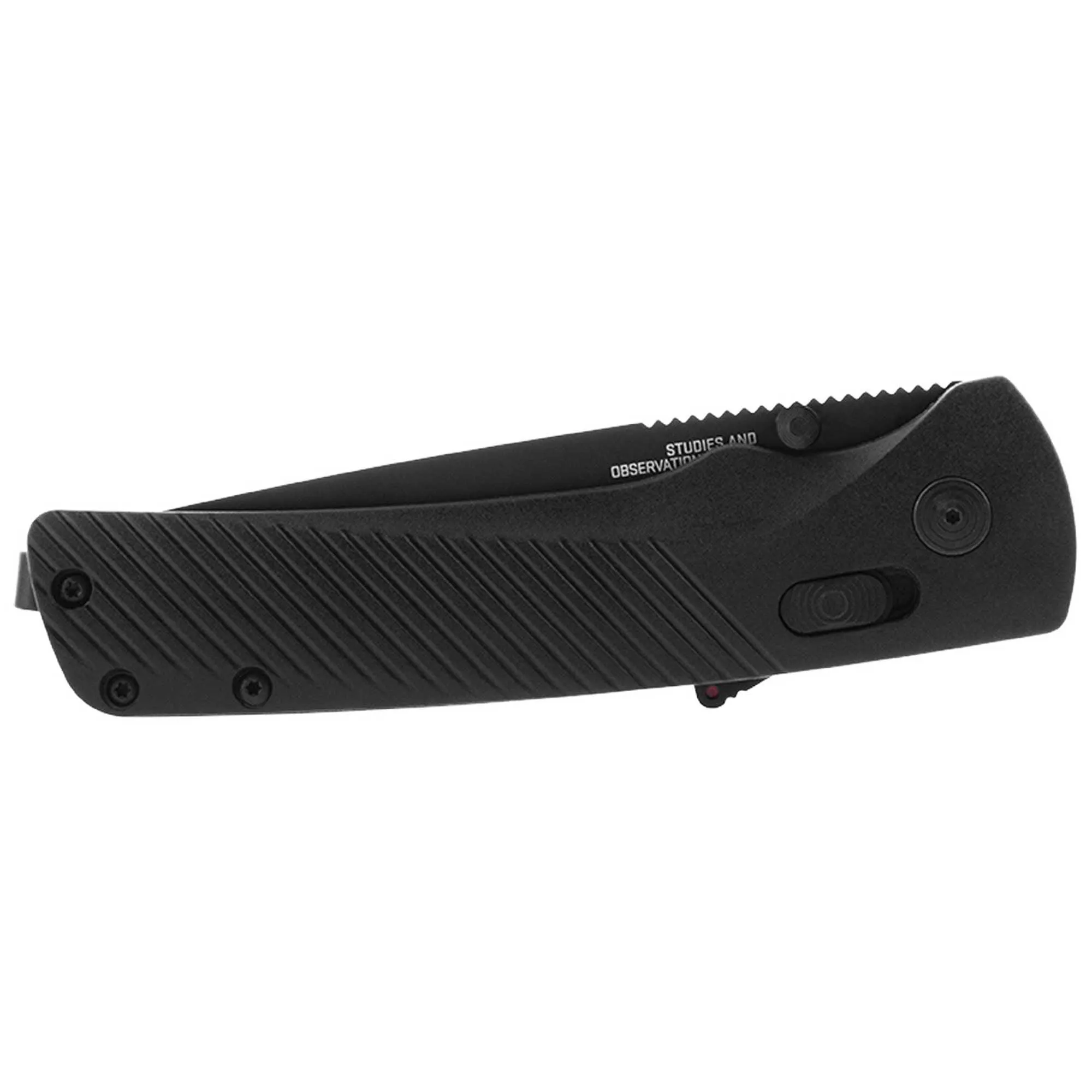 SOG Folding Knife - Flash AT Plain Edge Blade with Blackout Handle | 11-18-01-41