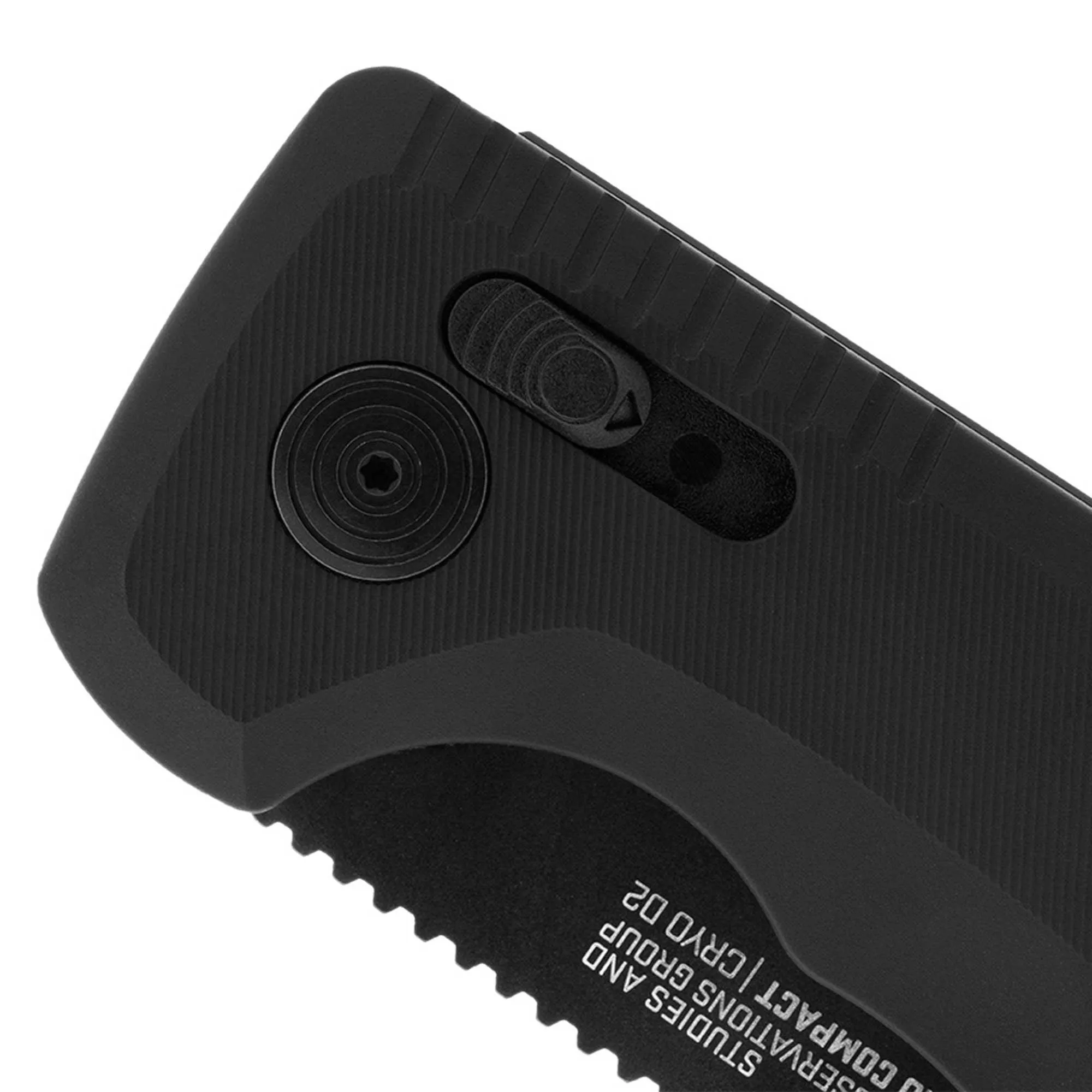 SOG Folding Knife - Tac AU Compact Black Partially Serrated Edge Blade | 15-38-08-57