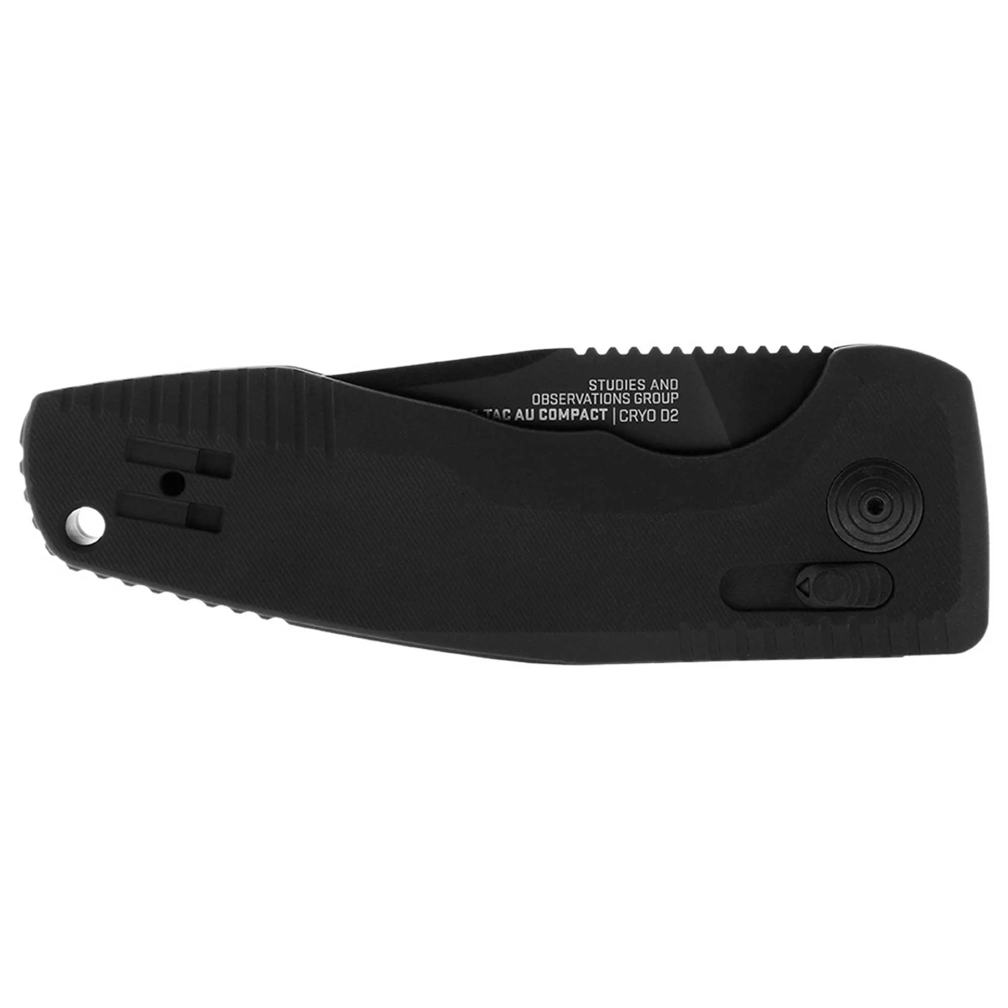 SOG Folding Knife - Tac AU Compact Tanto Partially Serrated Edge Blade | 15-38-10-57