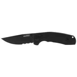 SOG Folding Knife - Tac AU Partially Serrated Edge Cryo D2 Steel Blade | 15-38-02-57