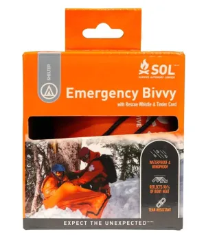 SOL Emergency Bivvy w/ Rescue Whistle Orange