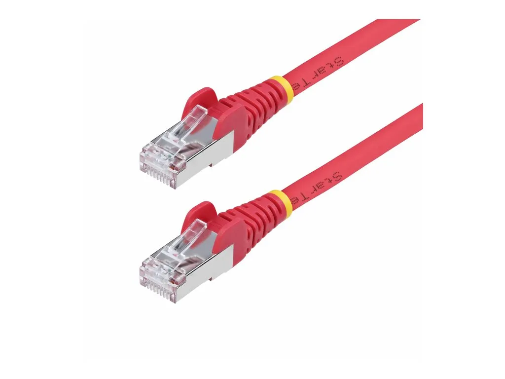 StarTech.com 1ft Red CAT6a Ethernet Cable, Snagless, S/FTP, 10G, LSZH - Patch cable - RJ-45 (M) to RJ-45 (M) - 1 ft - 0.2 in NLRD-1F-CAT6A-PATCH