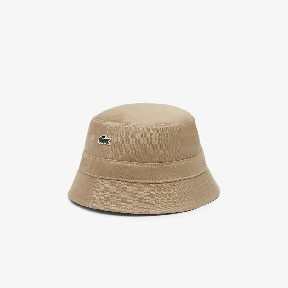 Unisex Reversible Printed Cotton Bucket Hat Beige / White / Black